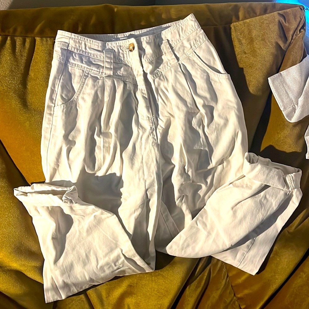Top shop tapered white pants